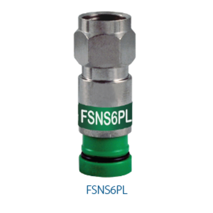 Product image for F-CONN FSNS6PL-25 RG6 PLENUM COMPRESSION CONNECTOR 25PK